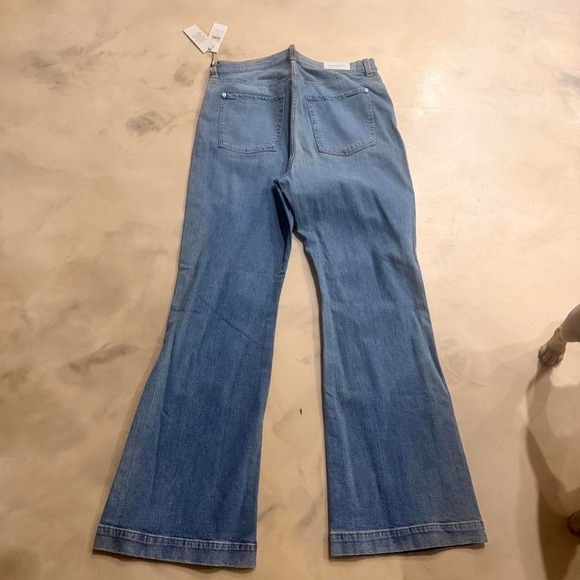 7 For All Mankind Denim - NWT 7FAM Dojo Wide Leg Ultra High Rise Jeans Fig Leaf Sz 32
